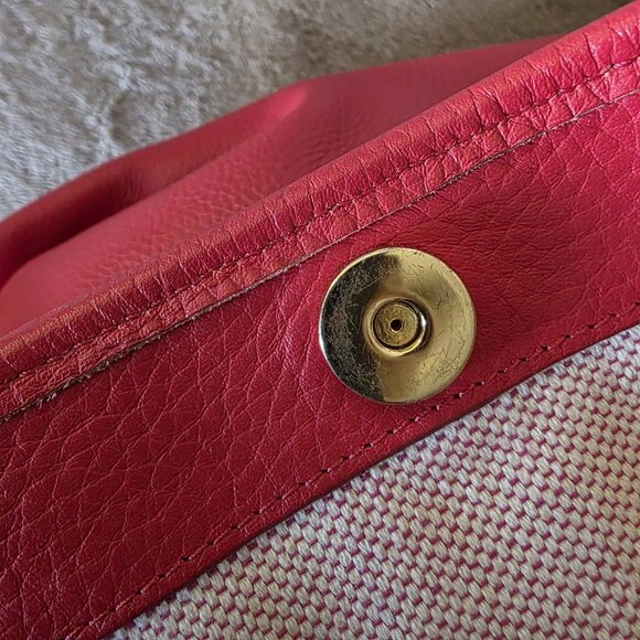 Dooney & Bourke June Bag Red Leather Tote Large R376C Pockets - Picture 13 of 16